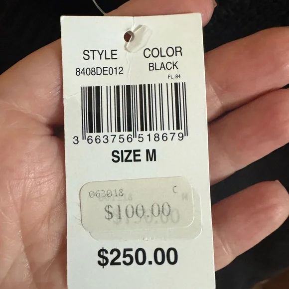 Carven V Neck Black V Neck Top with Multicolor Fringe - Picture 6 of 6